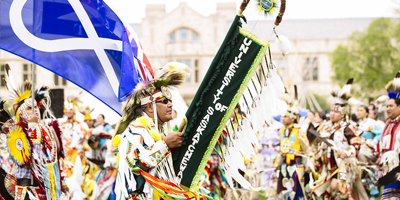 Graduation Powwow procession